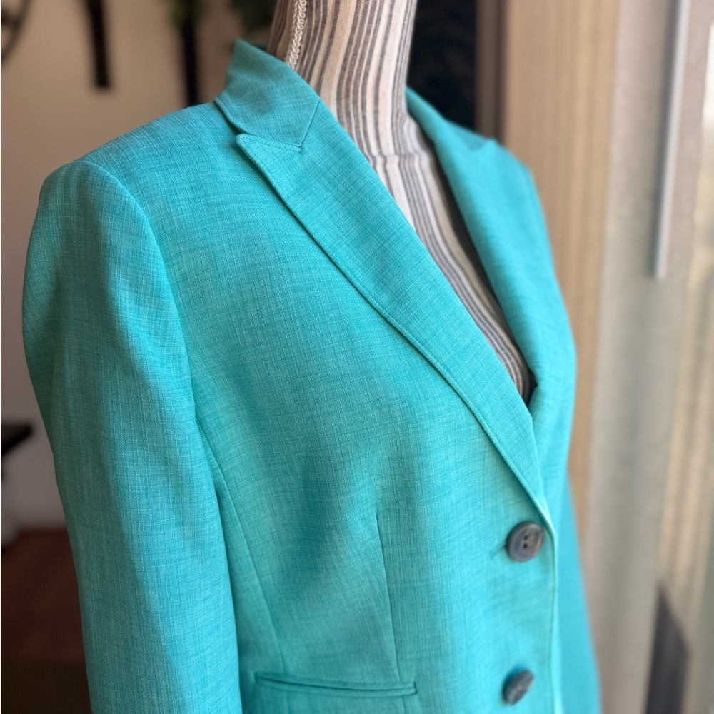 Kasper Aqua Blazer - Picture 3 of 11